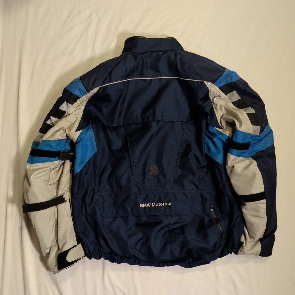 BMW Motorrad Rallye Motorcycle Jacket And Pants Set Mens Size 52R Blue Racing Ll